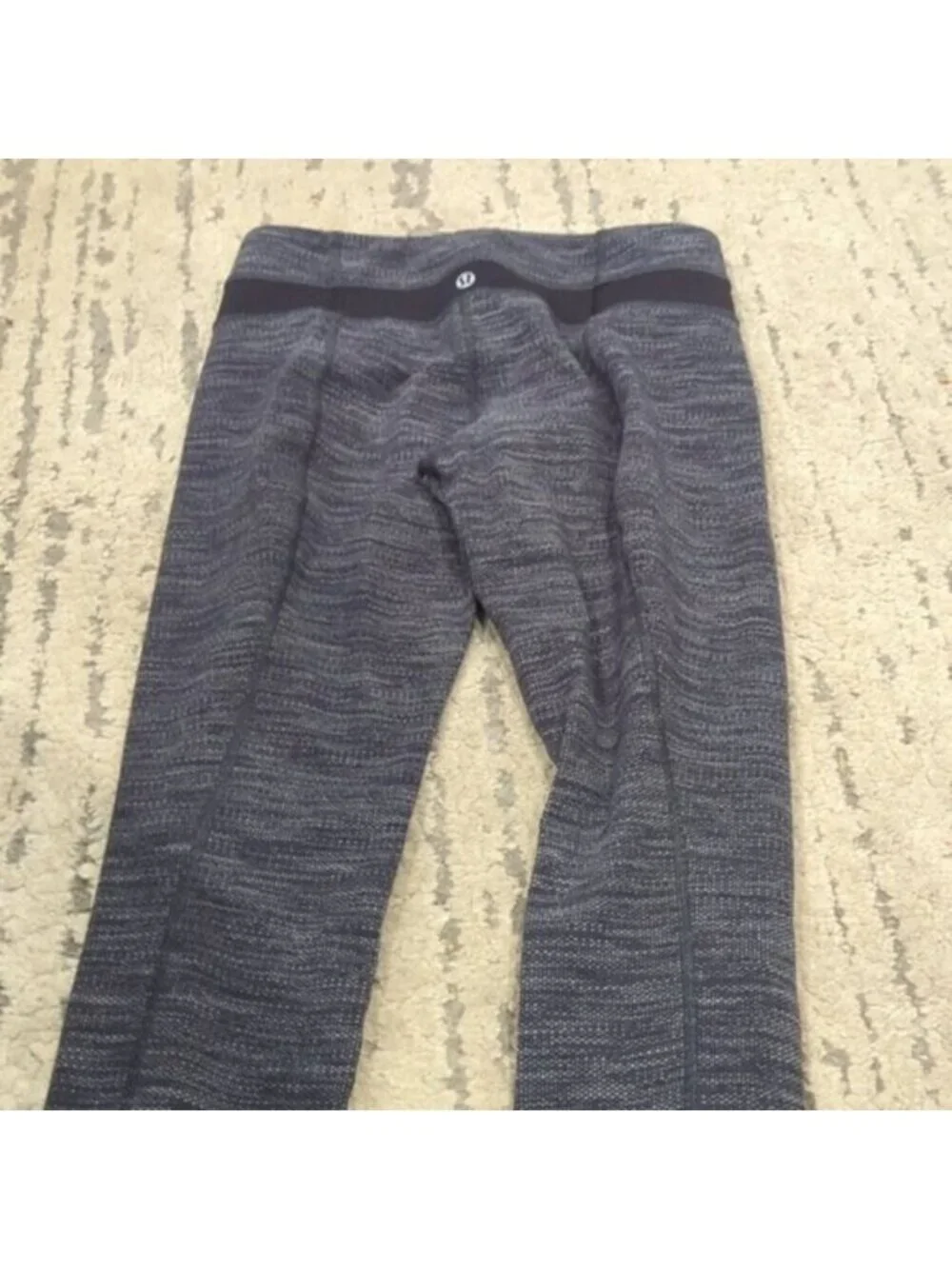 Lululemon Skinny Groove Pant Diamond Jacquard Space Dye Black Deep Coal / Black